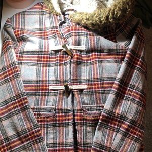 Mossimo Red Plaid Winter Jacket. Extra-Large.